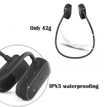 BGreen Športové Slúchadlá Kostné Vedenie Bluetooth Bezdrôtové Slúchadlá Športové Headset Nepremokavé IPX4 Stereo Slúchadlá S Micro