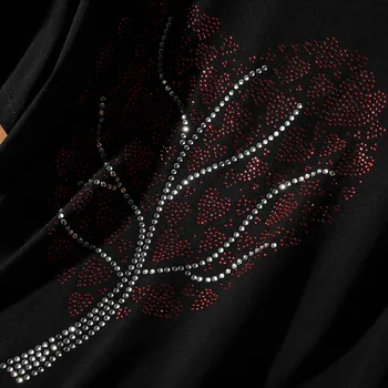 Hiawatha 2020 Letné Čierne Bavlnené Tričko Krátky Rukáv Fashion Hot Vŕtanie O-Krku Plus Veľkosť Tričká TX093