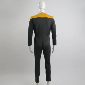 Hviezda Deep Space Nine Trek Veliteľ Sisko Povinnosť Jednotné Jumpsuit Žltá Cosplay Kostýmy Halloween Party Prop