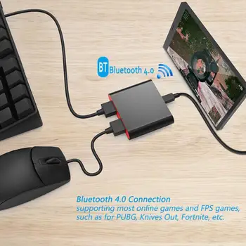 Ipega PG-9116 Mini Bluetooth Klávesnicu, Myš Converter Adaptér pre Hru PUBG Radič Ovládač