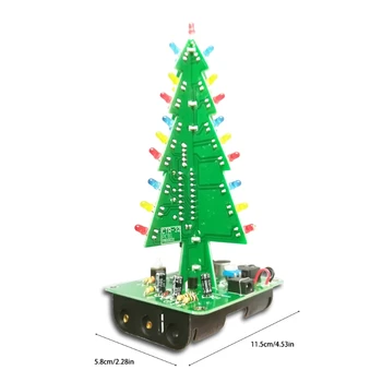 DIY Vianočný Stromček kit Jednoduché Výrobu LED Svetlo, Akryl na Vianočný Stromček s Hudbou Elektronické Učenie Modulu