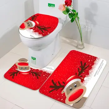 Vianočné Wc Sedadlo, Kryt Veselé Vianočné Ozdoby Pre Kúpeľňa Santa Claus Kúpeľňa Nastaviť 2019 Navidad Dekor Nový Rok 2020