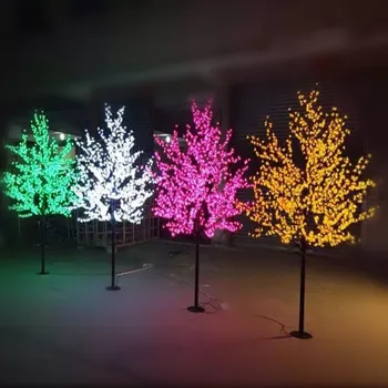 LED Vianočný stromček, čerešňa, prázdninový svetlá, interiérové led strom svetlá, rainproof strom výška 1.5-3.0 m ružová vonkajšie dekorácie