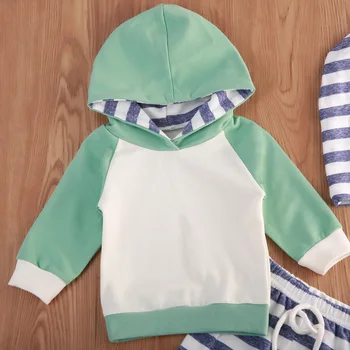 Baby Oblek!!Novonarodené Dieťa Chlapec Dievčatá Kapucňou s Kapucňou Top T-tričko+Nohavice+Klobúk Hlavovým 3ks Oblečenie, Oblečenie Nastavenie 0-24M