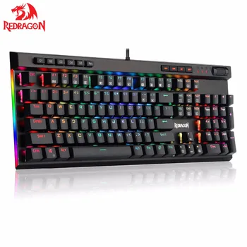 Redragon K580 VATA RGB LED Podsvietený Mechanical Gaming Keyboard 115 Kľúče Anti-tieňov s Makro Klávesy mediálnymi Kontroly,