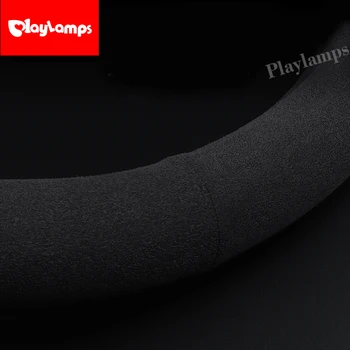 Carbon Fiber Semiš Kožené Volante Vozidla Kryty 38cm 15 palcov Univerzálny Anti-Slip Kryty Kolies na Auto Príslušenstvo