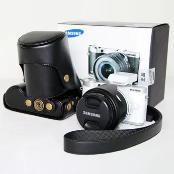 Kožené fotoaparát prípade, taška na Rukoväť, Popruh pre Samsung NX300 18-55mm 20-50 mm objektív