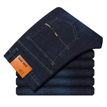 Black Núdzi Jeans Modrá pánske Módne Džínsy Business Bežné Úsek Slim Džínsy, Nohavice Džínsové Nohavice Muž Mestskej Oblečenie 28-40