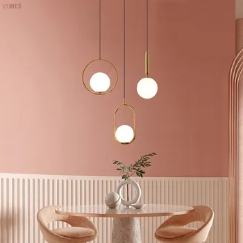 Moderný Prívesok Svetlá Nordic Minimalistický Prívesok Lampy stropov sklenenú Guľu Lampy, Obývacej Izby, Spálne, Jedálne