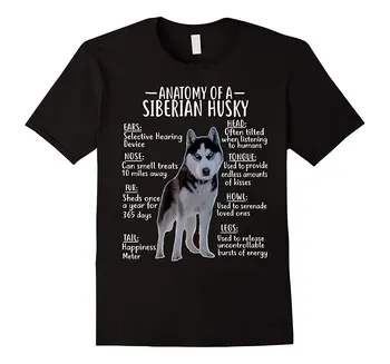 2019 Nový Krátky Rukáv Bežné Anatómia Sibírsky Husky T-Shirt Muž T Shirt Dobrej Kvality