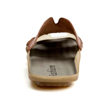 Mnalyo Nové Mužov Sandále pravej Kože v Lete Non-slip pánske topánky Vonkajšie Priedušná Pláže Topánky Mužov Flip Flops Veľké Veľkosti 38-48