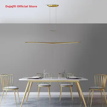 Všetky medi LED Nordic pásy svetla reštaurácia luster minimalistický office svetlo luxusný moderný jedálenský stôl luster osvetlenie