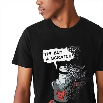 Človeka T Shirt Monty Python Black Knight Tis, Ale Poškriabaniu Tele Rany Bavlna Vtipné O-krku Karikatúra Tlače La Camiseta