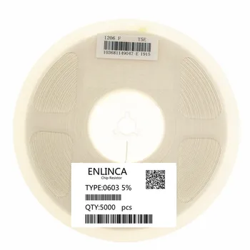 ENLINCA 0603 5% smd čip odpor rezistorov 0R-10M 1/10W 51 ohm rezistor, 0.82 R 8.2 R 68R 620R 6K8 62K 680K