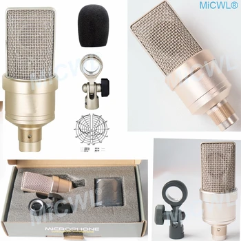 Veľké Membrána Cardioid Kondenzátora TLM102 Mikrofón pre PC Siete Fáze Spievať Záznam Mikrofón MiCWL
