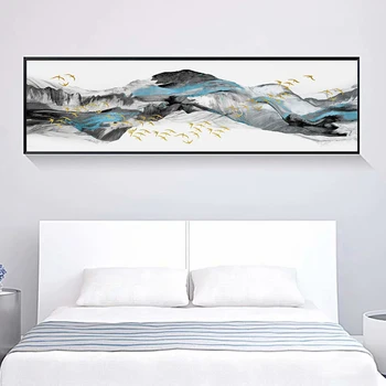 Yuke Umenie Nový Čínsky Štýl Horách Plátno na Maľovanie Moderné Krajiny Plagáty a Tlač Wall Art Cuadro Dekor pre Obývacia Izba