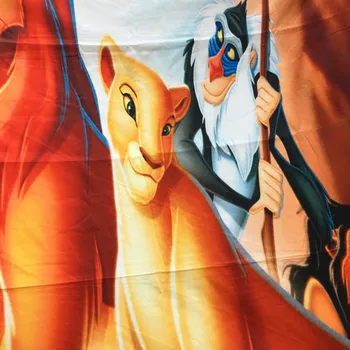 Zvieratá Simba Lion King Cumlík Kryt posteľná bielizeň Sady obliečky na Vankúše Twin Plný Kráľovná Kráľ Spálne Dekorácie Perinu Sada 3ks