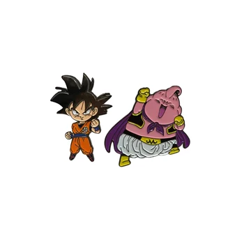 Super Z Goku & Majin Buu Autentické Anime smalt Pin Nastaviť