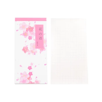 4 ks Japonský Malé Čerstvé Poznámka Kniha Krásna Sakura Príbeh Sticky Note Roztomilý Kvet Prenosné memo poznámkový blok školy kancelárske potreby