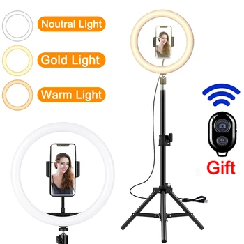 USB Selfie Svetelný Prstenec Lampa LED Stmievateľné Selfie Krúžok Svetlo S Statív Veľké Fotografie Krúžok svetlo So Stojanom Pre Tiktok Youtube