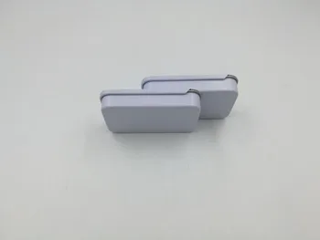 Biele obdĺžnikové posuňte kryt Mini žehlička box xylitol úložný box svadobné Šperky Pilulku Prípadoch mint plechovej krabice kontajner 120pcs/veľa