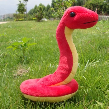 O 17 cm tvorivé plyšové červeného hada hračka, mäkké malý had bábika darček s1942