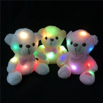 Plyšové rozsvieti LED medvedíky Svietiť Veci, Hračky so Svetlami, Ledlight Hračka Farbu Meniace sa Svetelné Vypchaté Zvieratá Dievčatá Dary