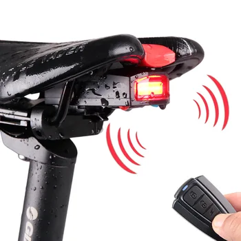 Horský Bicykel Zadné Svetlo Bezdrôtové pripojenie USB Spoplatnené Cyklistické Bezpečnostné Upozornenie Chvost-lampa Cyklistické Príslušenstvo