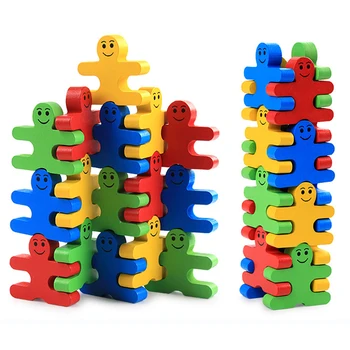 Montessori Hračky Drevené Vzdelávacie Hračky pre Deti Skoro Učebné Materiály Dieťa Inteligencie Rovnováhu Darebák 16PCS/Set