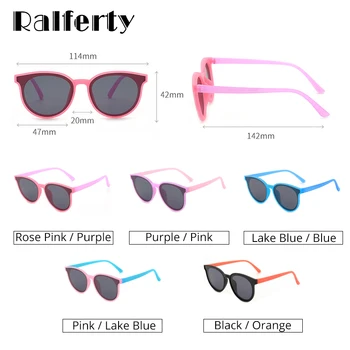 Ralferty Bezpečné Deti Polarizované slnečné Okuliare Cat Eye Baby Girl Luxusne Dizajnér Ružové Okuliare na Slnko 2019 Flexibilné Modis tiene K18041
