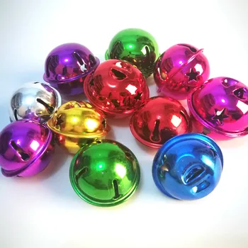 30 KS Pokovovanie Farba Bell DIY Vianočné Pentagram Otvor Pet Kolo Bell Ornament Bell Vianočné Ozdoby