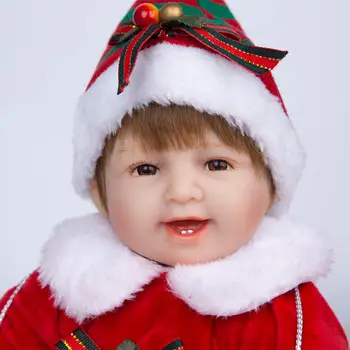 Znovuzrodené dieťa Doprava Zdarma Reborn Baby Doll S Bohatou Šaty Vianočné Oblečenie 17