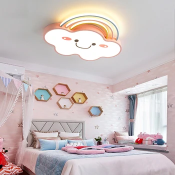 Moderné Cartoon Rainbow Cloud Baby Girl Deti Detská Izba Stropné Svietidlo Led Stropné Lampy, Svetlá Pre Spálne Škôlky Strechy Lampa