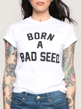 Rodí zlé semeno blusa tumblr dievča, t shirt bežné topy tees letné tričko maglie tumblr tričko sivé tričko - L058