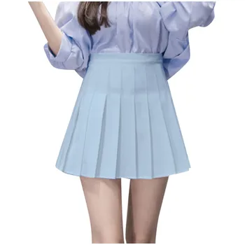 2021new Sukne Dámske Módne Vysoký Pás Skladaný Mini Sukne Štíhly Pás Bežné minisukňa S Bezpečnostným Nohavice Mini Sukne платье