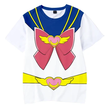 Sailor Moon Úlohu Vyhovovali Vlastné Tepláková súprava O-Krku Muži T-shirt Ženy Letné Tričká Krátky Rukáv Charakter Cosplay Čaj