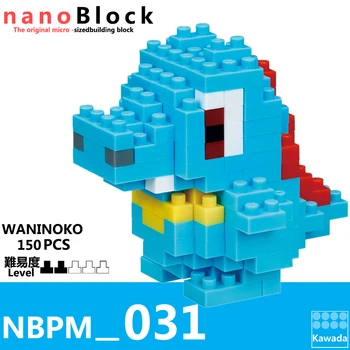 Nanoblock Pokémon Pikachu NBPM_031 WANINOKO 150pcs Anime, Komiksu Diamond mini micro Blok Stavebné kamene, Tehly Hračky Hry