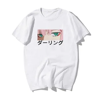 Miláčik v franxx anime Harajuku Nula DVE Krásne dievča print T shirt mužov topy voľné letné krátke rukáv elegantný muž T-shirt