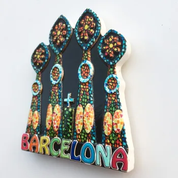 BABELEMI Suvenír Barcelona Španielsko Sagrada Familia Katedrála Chladnička Magnetické Nálepky Chladnička Magnet Domácej Kuchyni Dekorácie