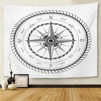 Kompas Dávnych Znamení Veterná Ružica Gravírovanie Historických Morských Gobelín Domova Stene Visí na Obývacia Izba, Spálňa Koľaji 50x60
