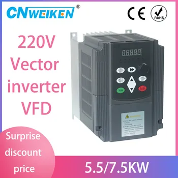 1.5 KW/2,2 KW/4KW/5.5 kw/7,5 kw 220V 380V AC Frekvenčného meniča Menič VFD Converter Rýchlosť Radiča invertor pre CNC