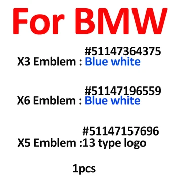 1Pcs Kvalitné Modrá Biele Auto Zadný Kufor Znak Auto Chvost Boot Odznak Pre X3 51147364375 X5 514715696 X6 51147196559