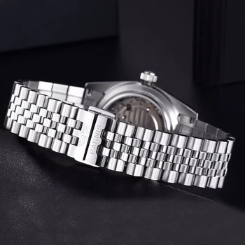 Parnis 36 mm Automatické Mechanické Pánske Hodinky, Luxusné Značky Business Sapphire Crystal Náramok z Nerezovej Ocele Náramkové hodinky Mužov