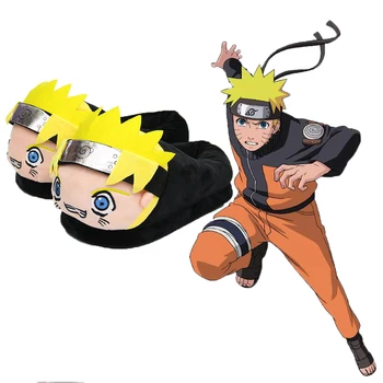 Zimné Oblečenie Bavlnené Papuče Naruto Anime Cosplay Sonic the Hedgehog Mužov a Žien Papuče Roztomilý Rodiny Obuv Dospelých Model