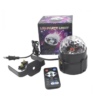 Aktivované zvukom Rotujúce Disco Ball Strana Svetlo Strobe Light 3W RGB LED Fáze Svetlá Na Vianoce Domov KTV Vianoce Svadba Zobraziť