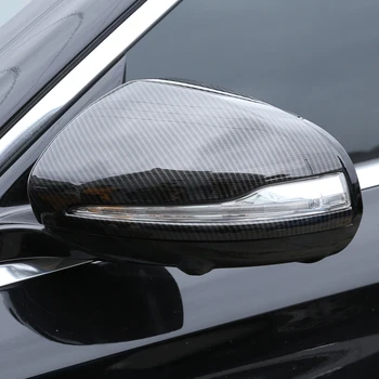 Auto styling Uhlíkových vlákien na Mercedes Benz C E trieda W205 W213 GLC X253 spätné zrkadlo Kryty zrkadiel na dverách Samolepky príslušenstvo