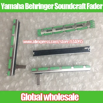 5 ks 75mm List potenciometer pre Yamaha Behringer Soundcraft A10K A20K A50K / dvojité posuvné potenciometer Stlmovač