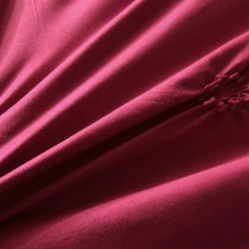 Denisroom Luxusná posteľná bielizeň Nastaviť šedá Obliečky Kryt Nastaví Farbou prikrývky King Bed Nastaviť manželská posteľ paplóny Č List XY51#