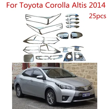 Pre Toyota E170 Corolla (Austrália) ALTS 2016 2017 FS kvalitné 25PCS ABS pochrómovaný výbava príslušenstvo á