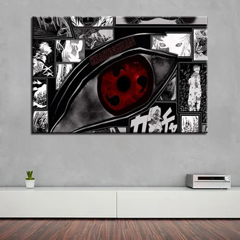 HD Vytlačí Plátno Obrázky Wall Art Rámec 1 Kus/Ks Naruto Sharingan Obrazy Animácie Plagáty Domova Pre Obývacia Izba